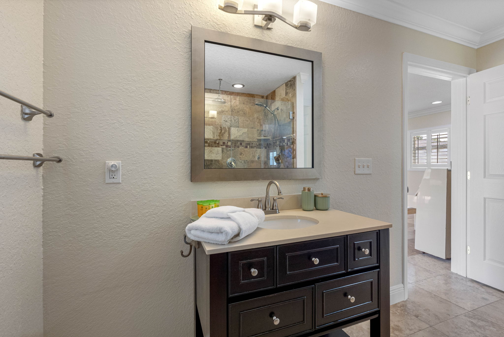 Modern vanity with refined details and functional design