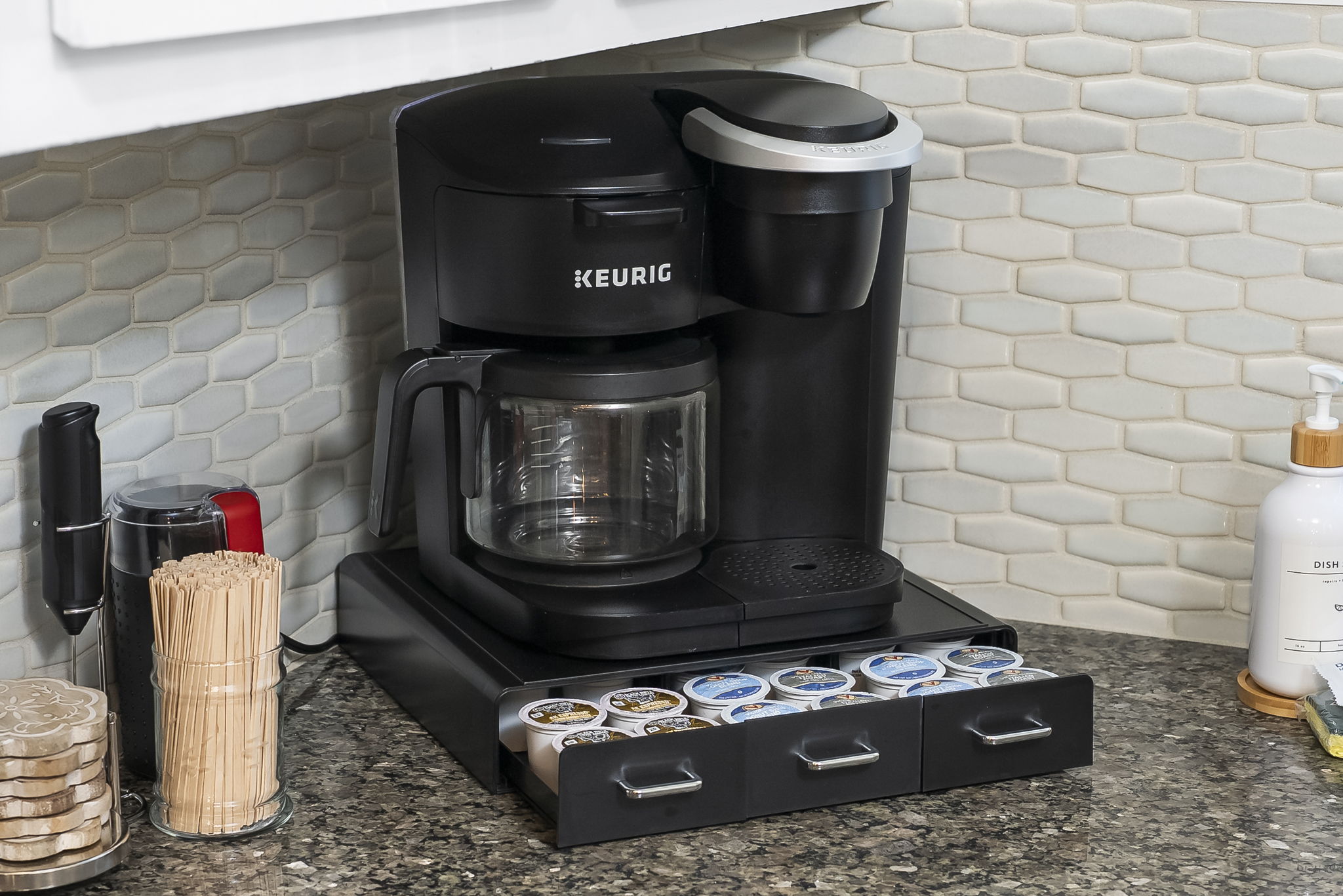 Wake up and small the coffee in PCB- Supplied with a drip coffee maker and a keurig machine, you can take on any beach day with your favorite brew. Also supplied is a coffee grinder & frother.
