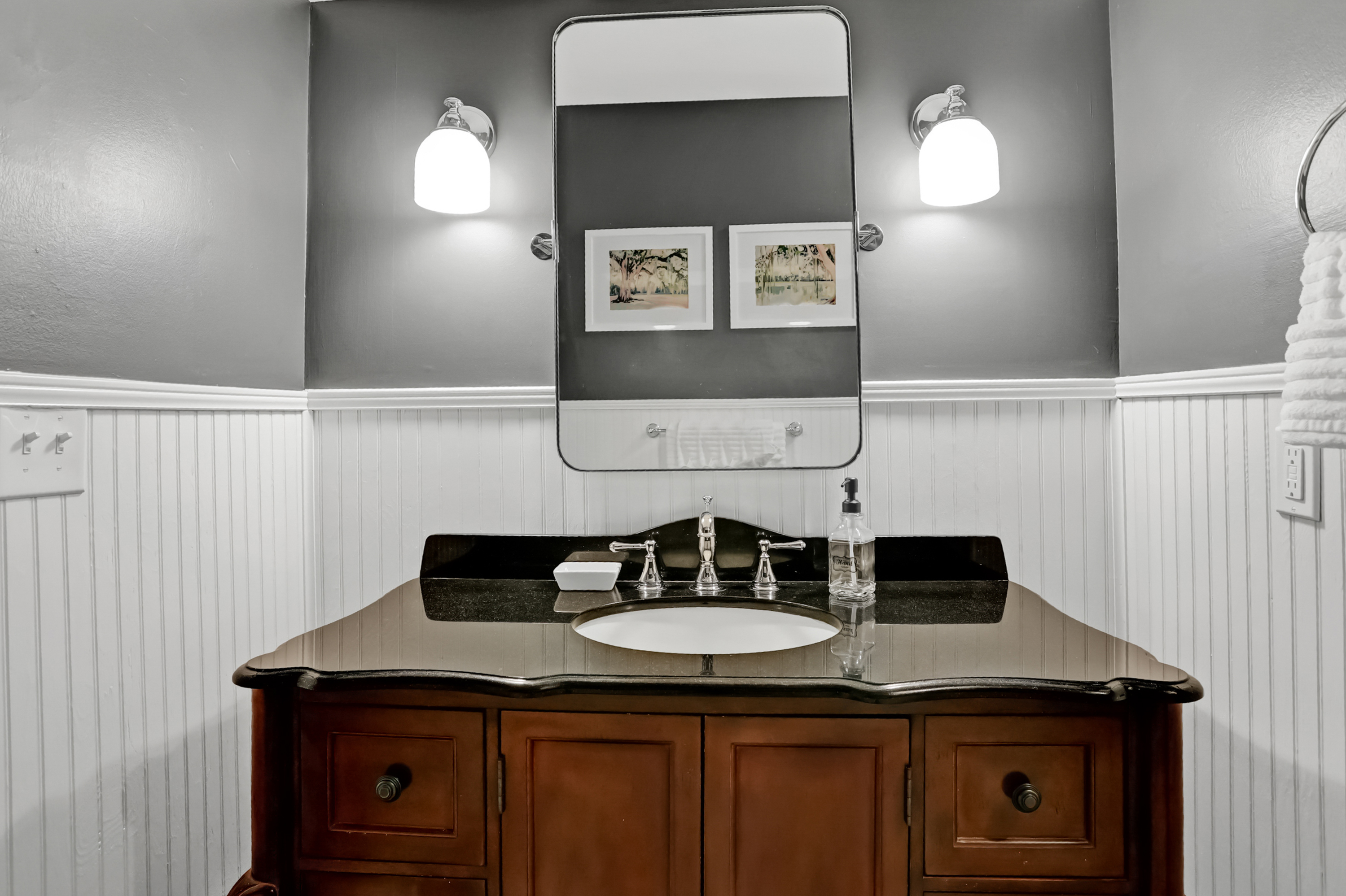 A polished space for your morning and evening routines.