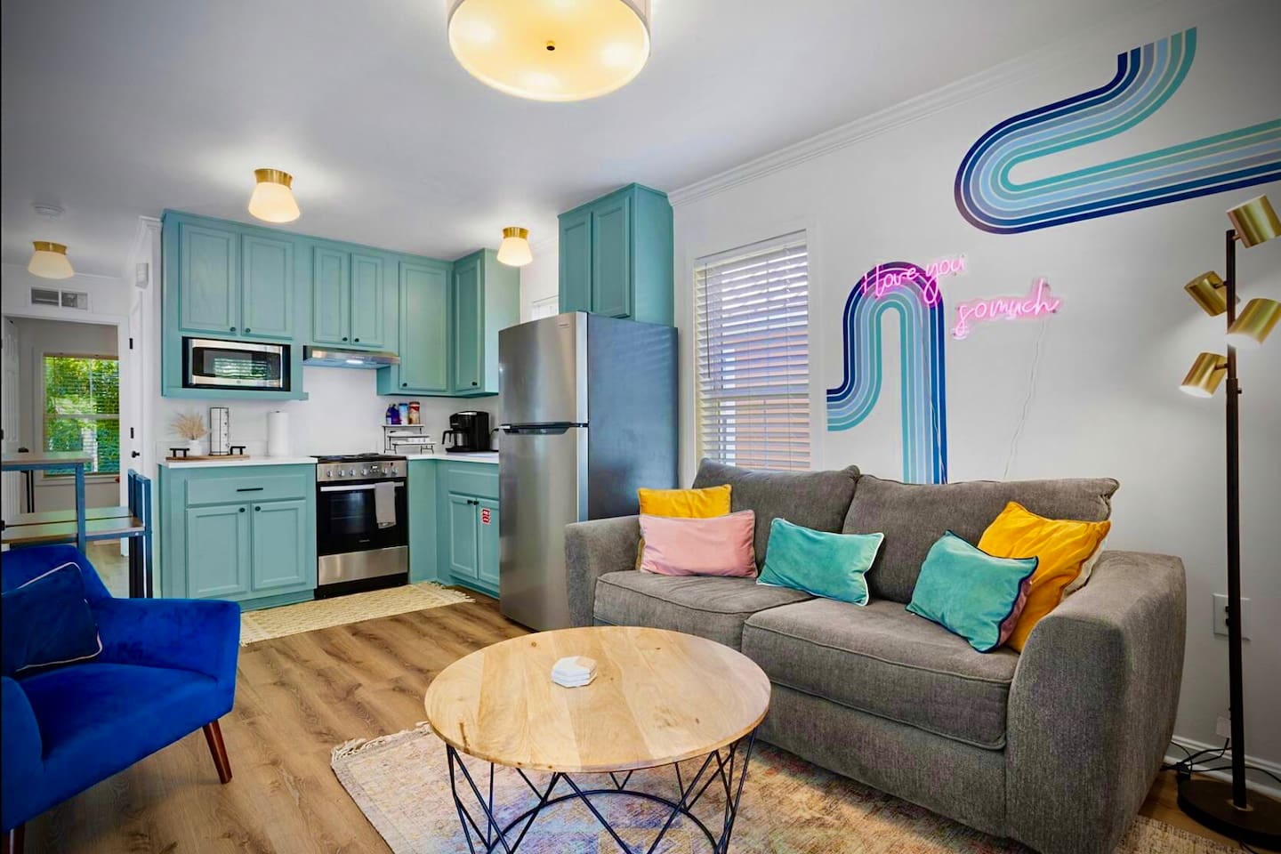 Living room and kitchen 