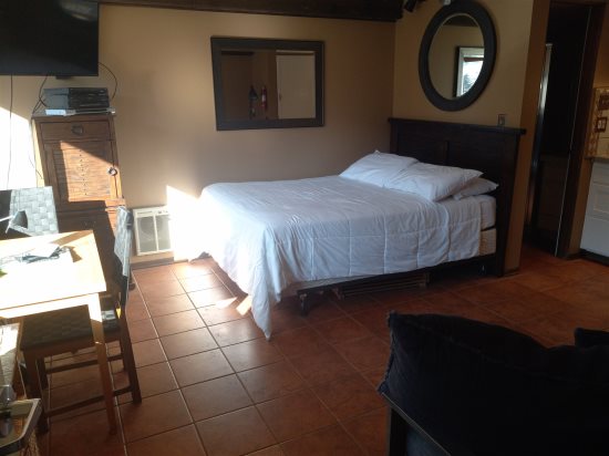 Full-size bed.