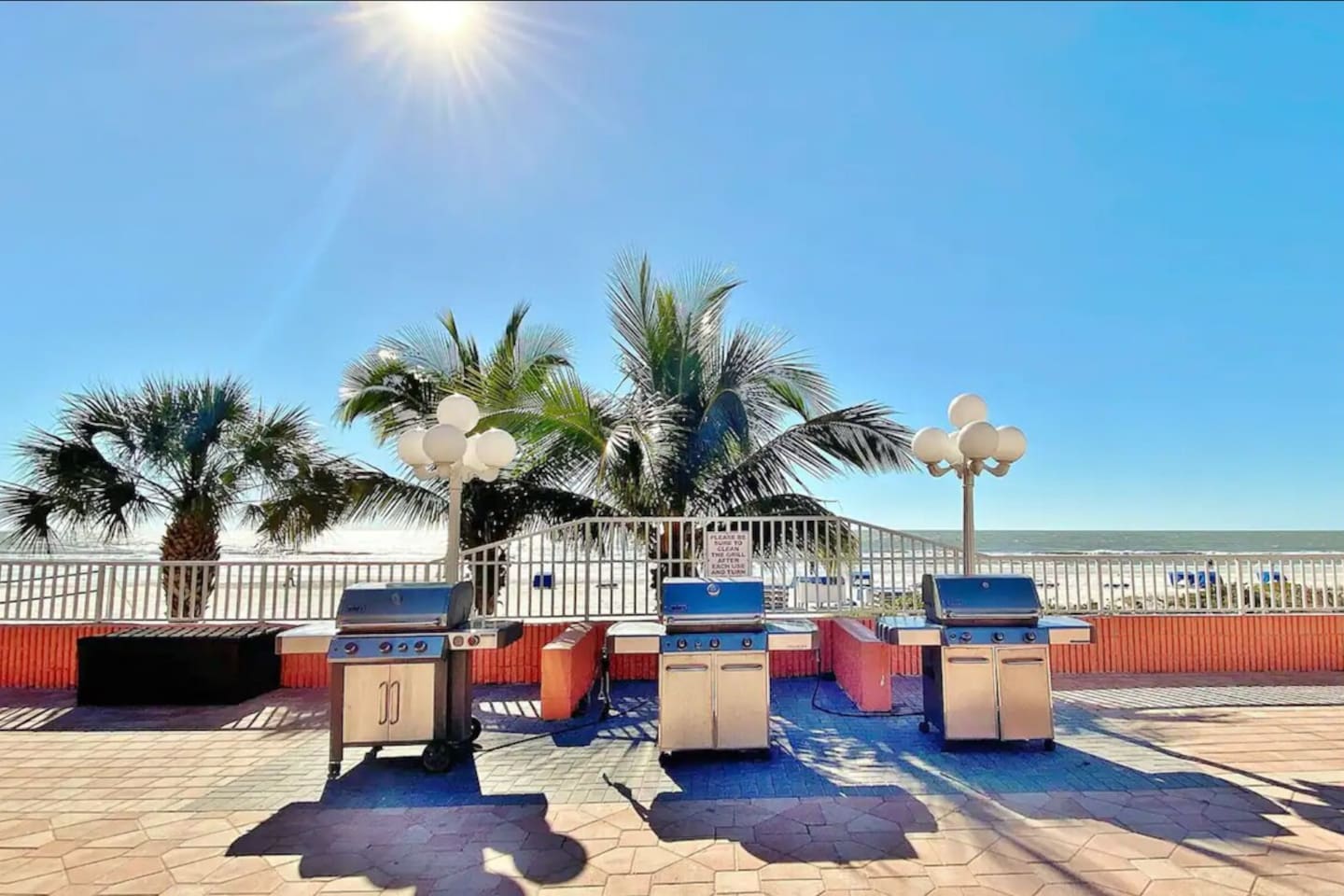Grills overlooking the Gulf 