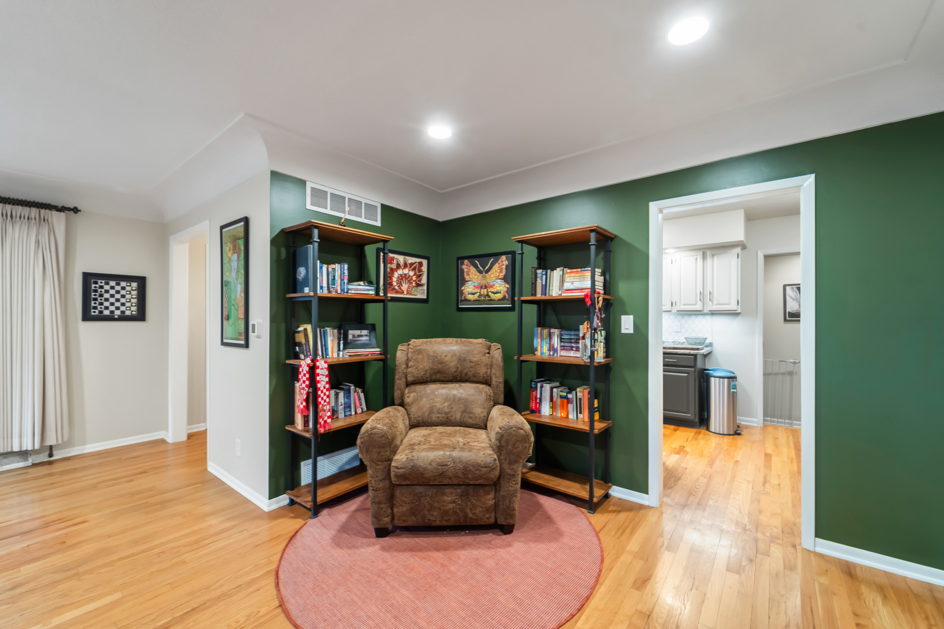 Sit back and relax in our comfy reading nook! There's plenty of interesting reads to keep your nose in a good book!