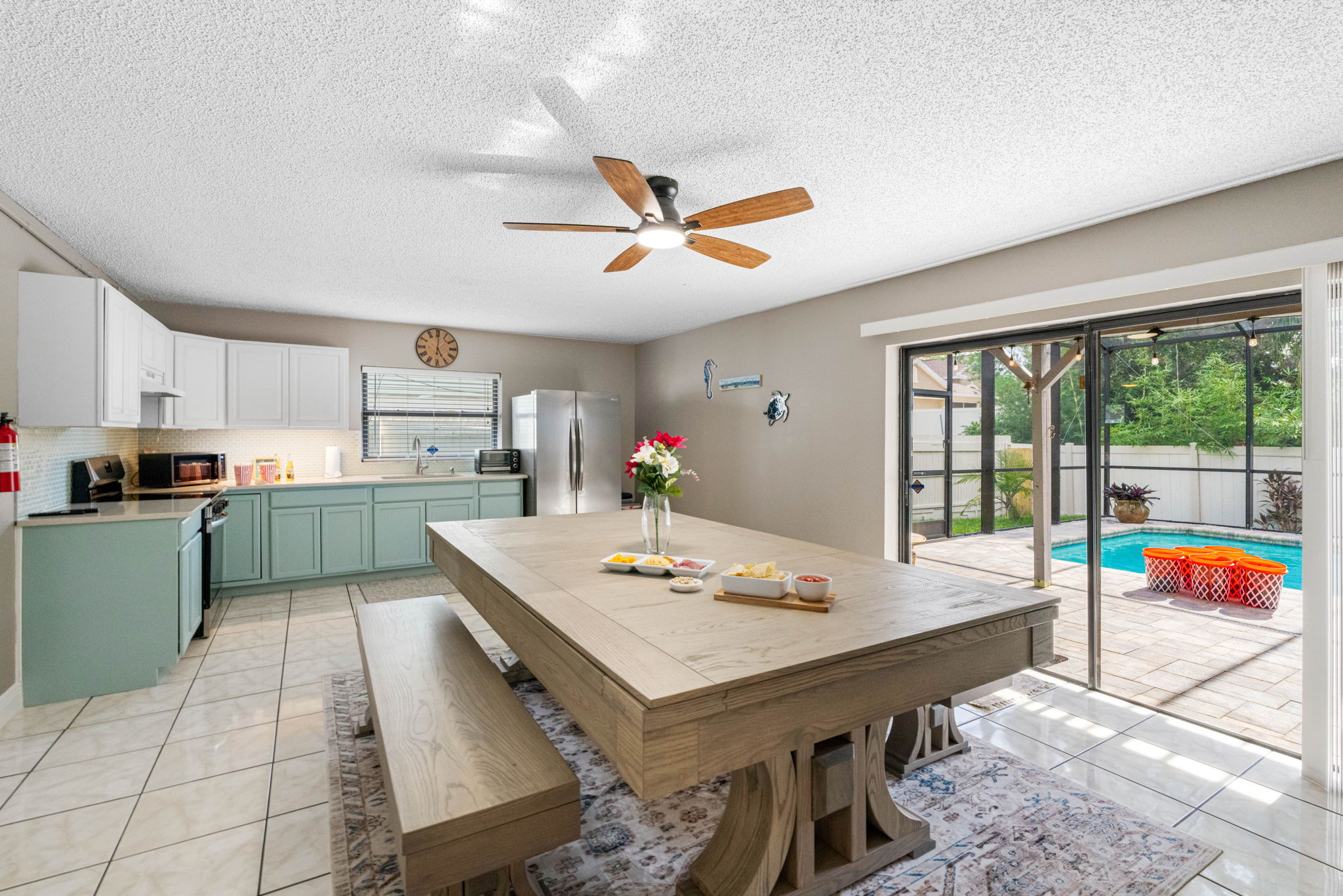 With plenty of room to cook, eat, and play, this space offers everything you need to make your vacation as fun and functional as possible.