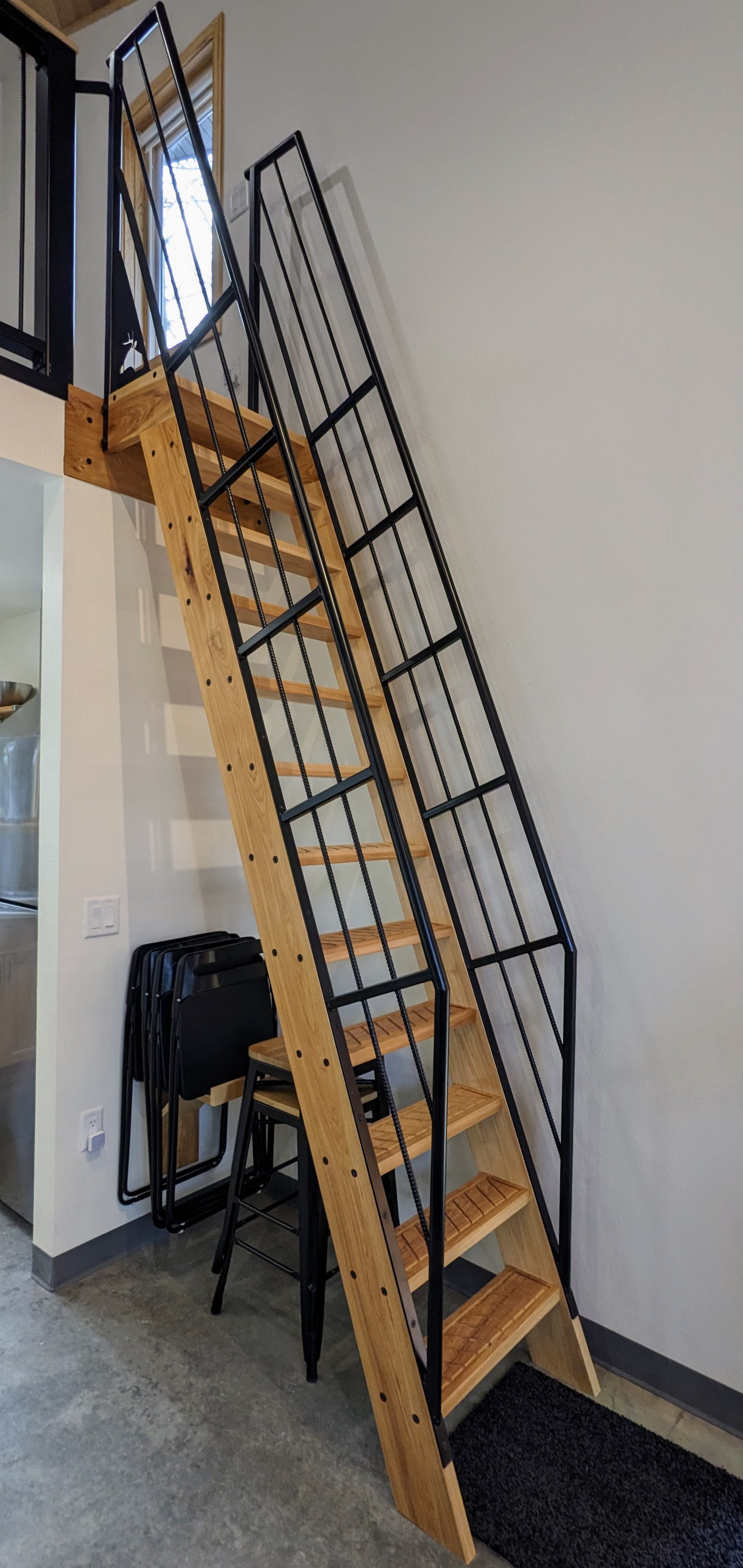ships ladder to 2nd floor loft