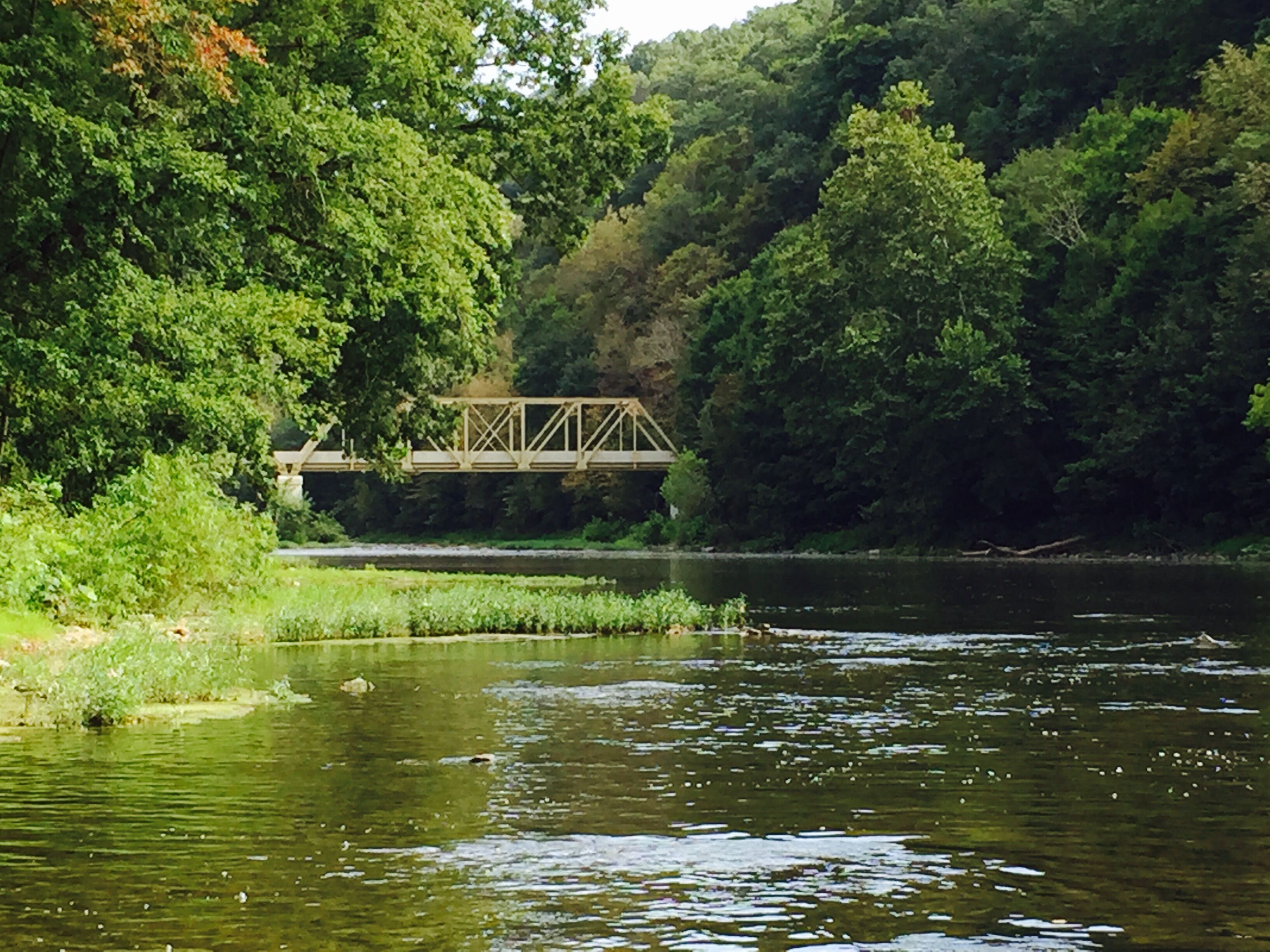 woy bridge.  photo taken upstream from the river in front of our cabin