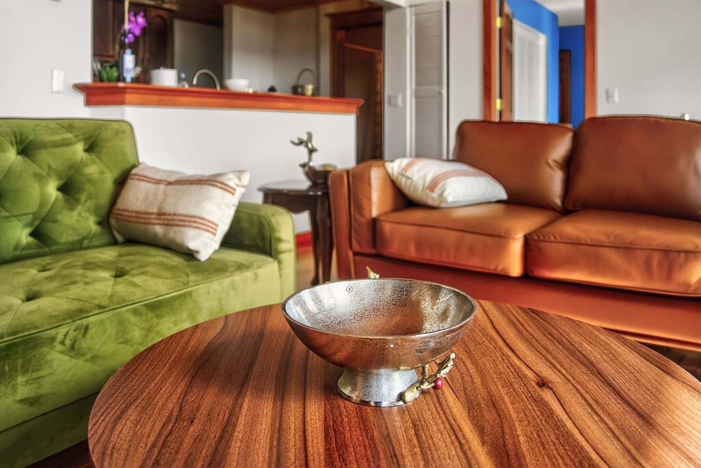 Cozy living area with stylish seating and warm tones—perfect for relaxing, socializing, and feeling right at home.