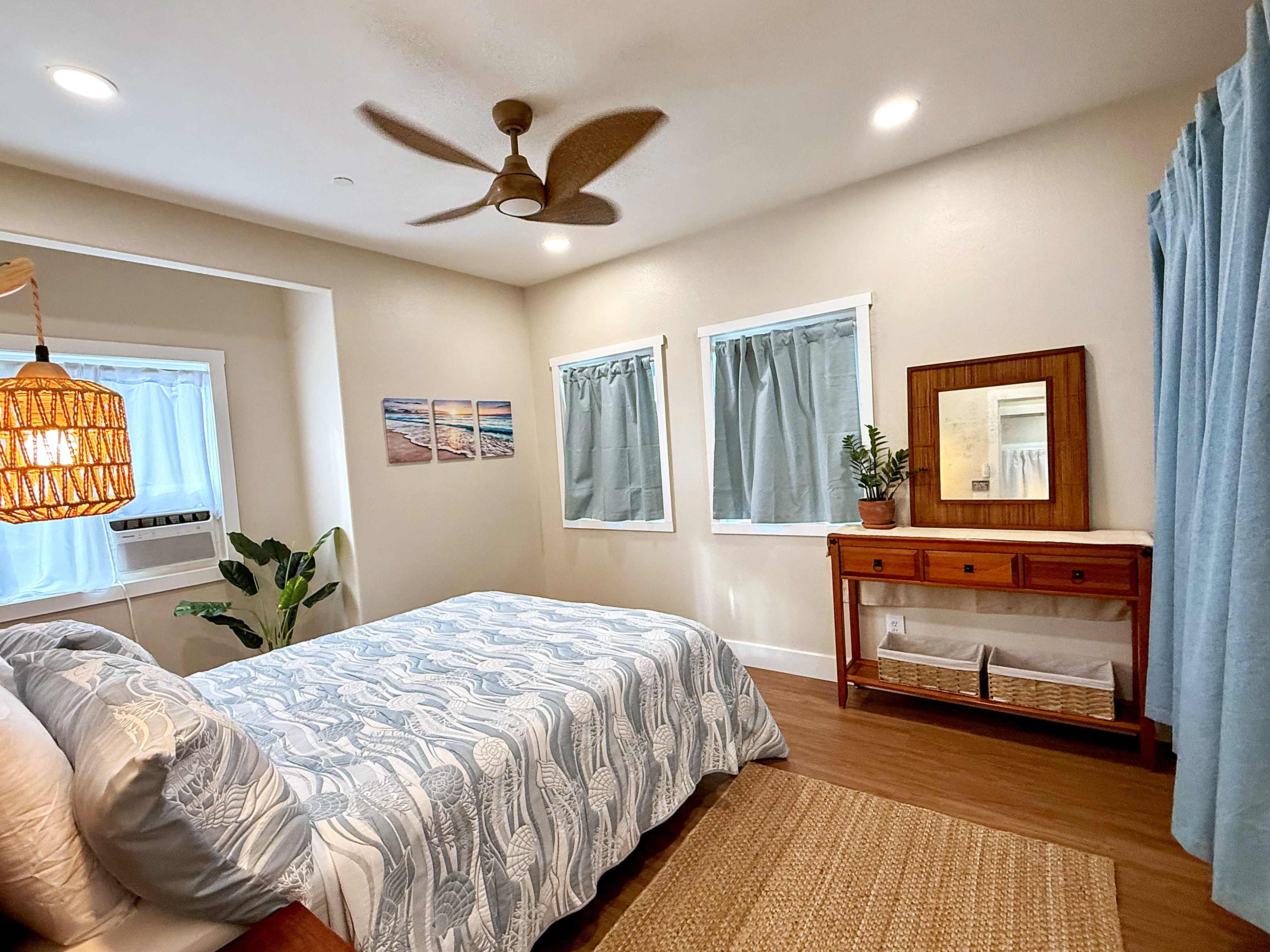 Queen Bedroom 1 | Representative Interior. Finishes, decor, and furniture, vary by unit.