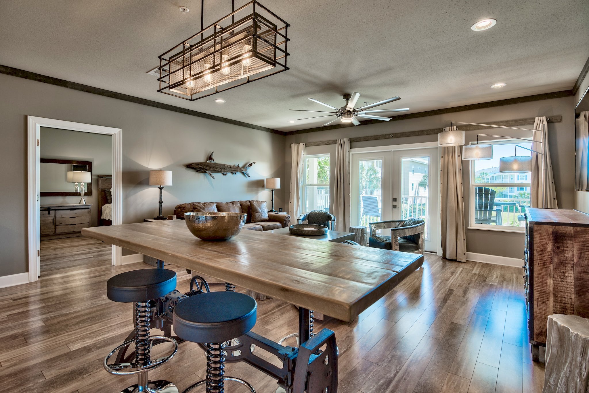 Dining Room with custom furniture