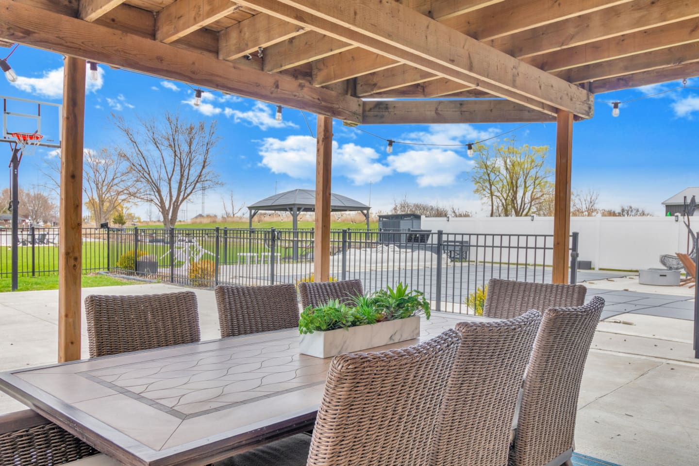 Outdoor dining area