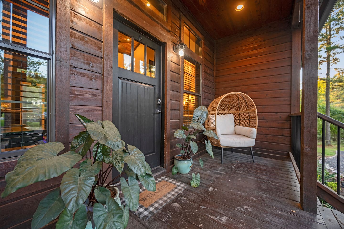 The beautifully maintained entrance sets the tone for a cozy, welcoming stay from the moment you arrive.