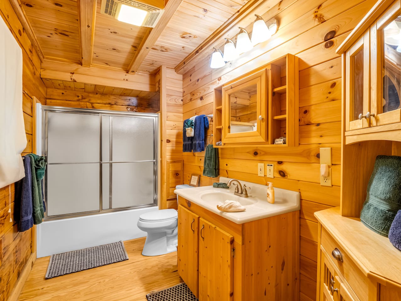 Private and spacious full bathroom connecting to main level bedroom