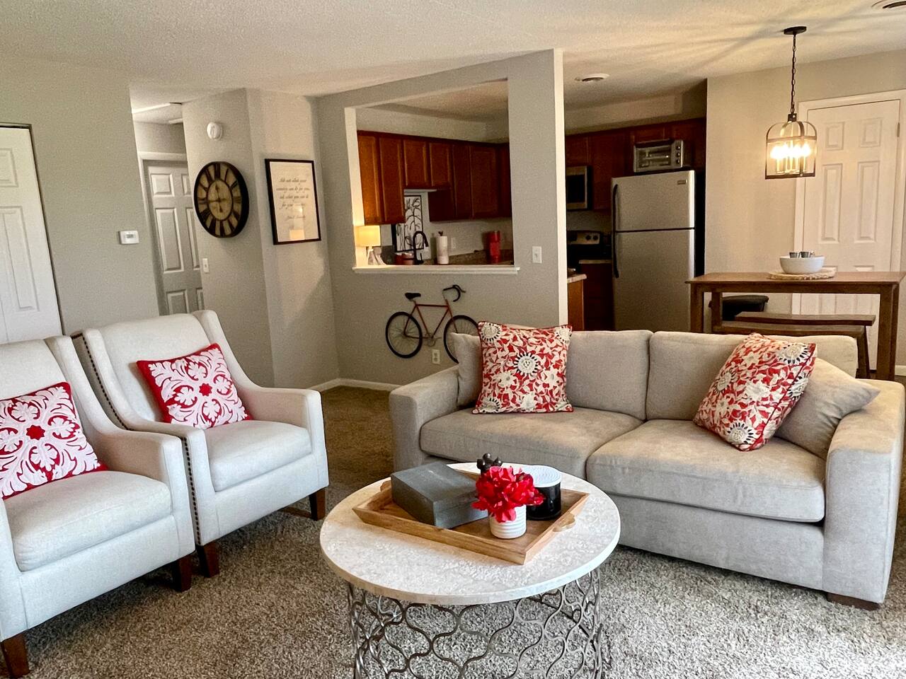 Cozy living room with comfortable seating.