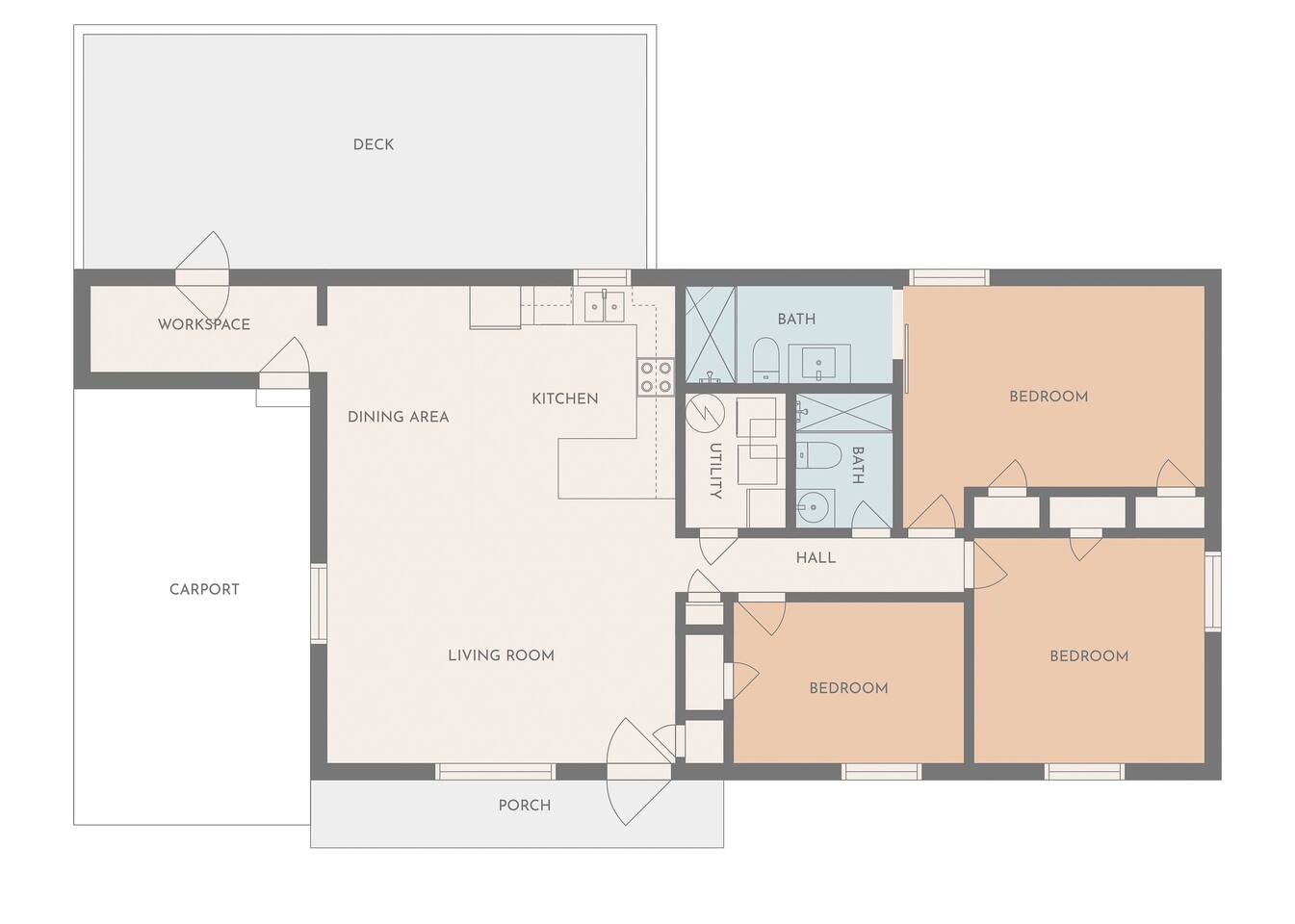 Make yourself at home in this spacious 3-bedroom, 2-bathroom vacation rental, offering 1,400 sq ft of stylish comfort for your Pigeon Forge getaway. #RoomToRoam