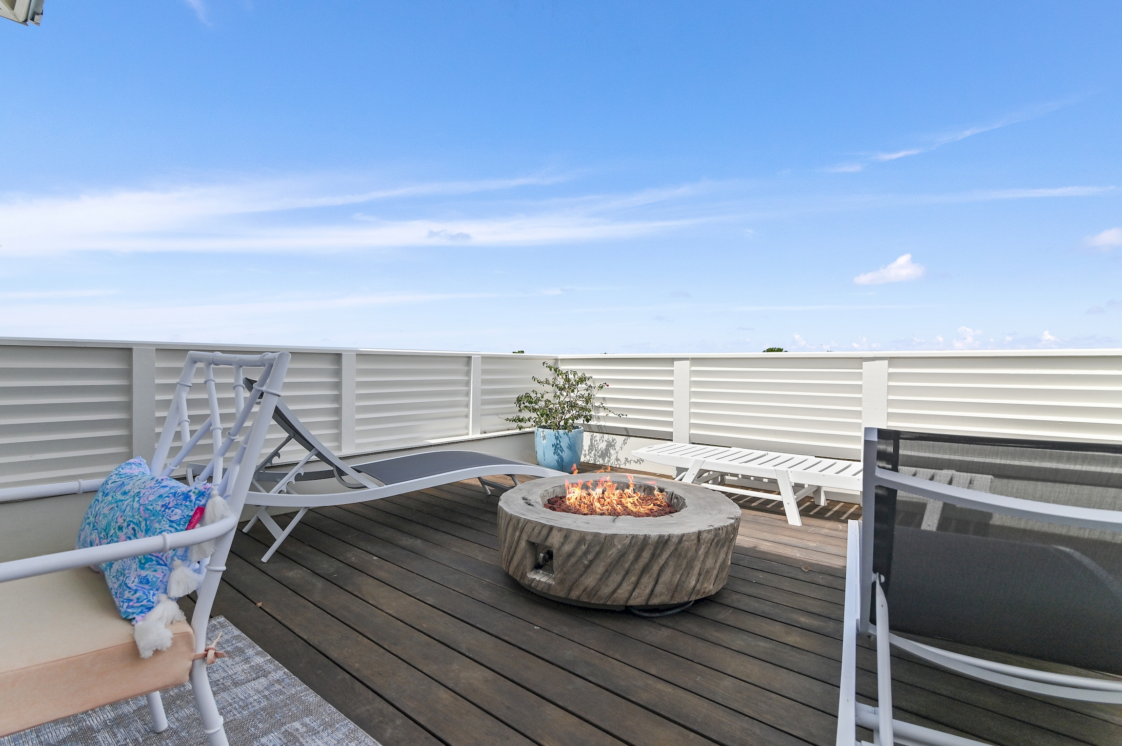 Sunbathe from the top roof deck.