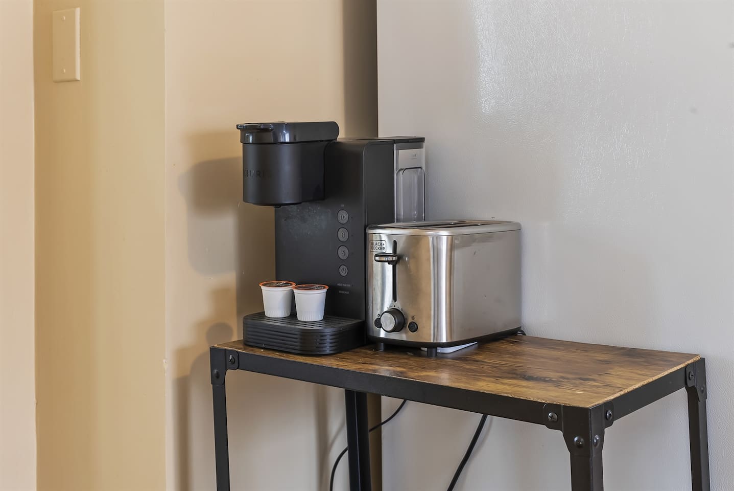 Coffee Maker and Toaster.