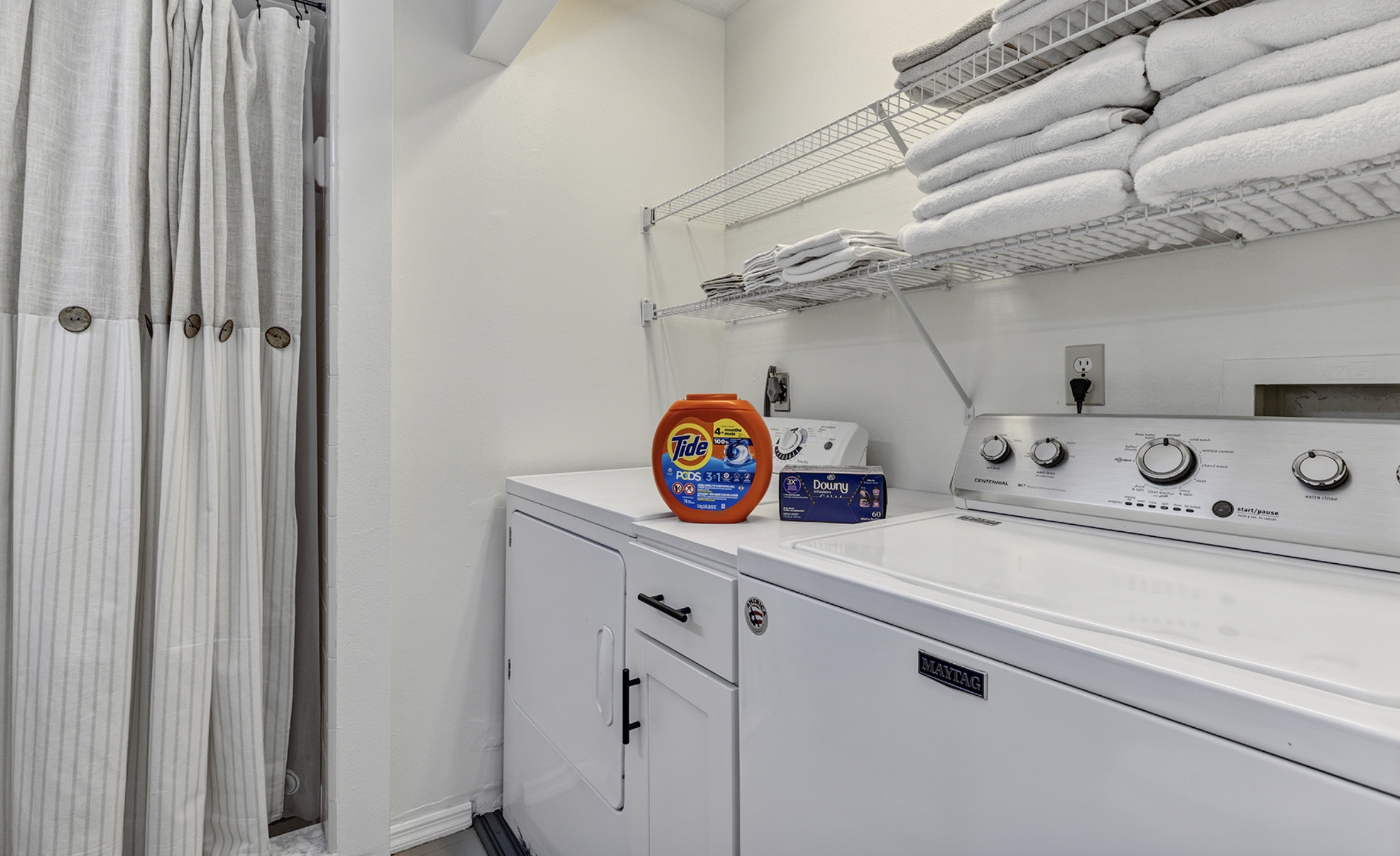 Laundry located in main floor bathroom
