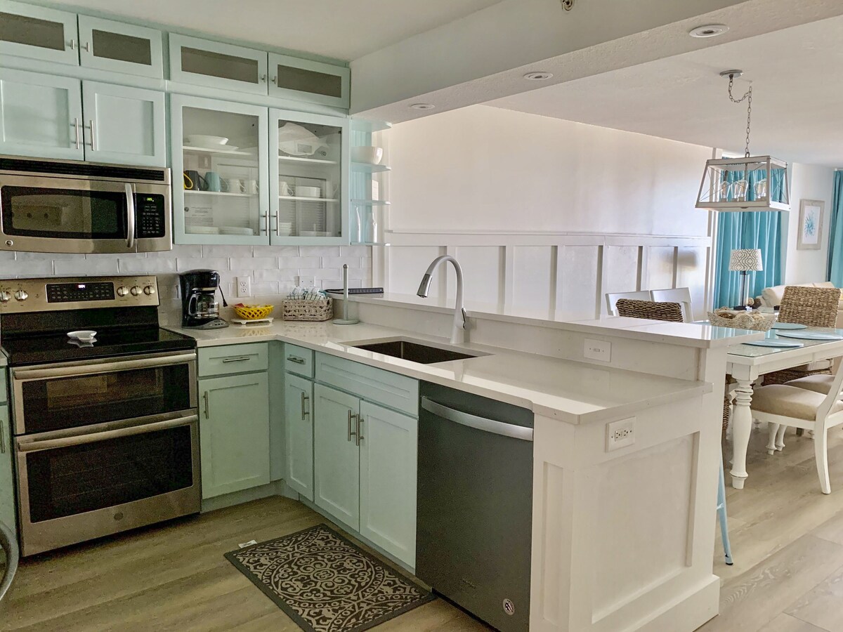 Freshly updated gourmet kitchen 
