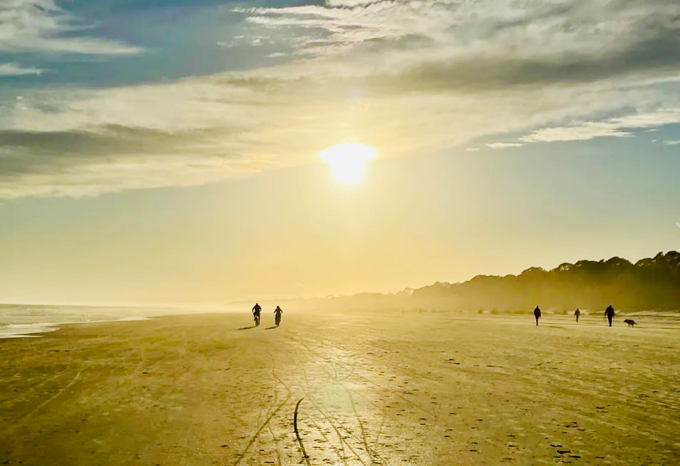 Bike ride on the beach