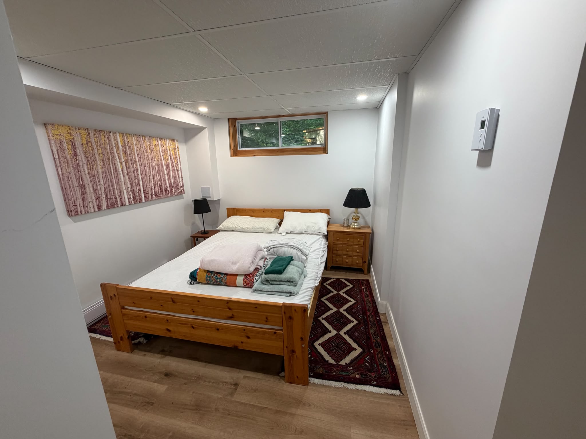 Main floor bedroom with double bed