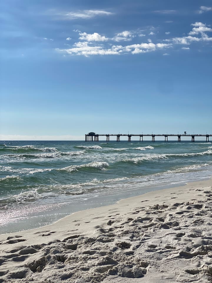 Take a walk along the beach to the Pier.  
