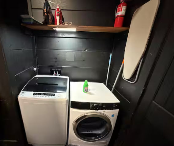 Washer and Dryer in the Cabin