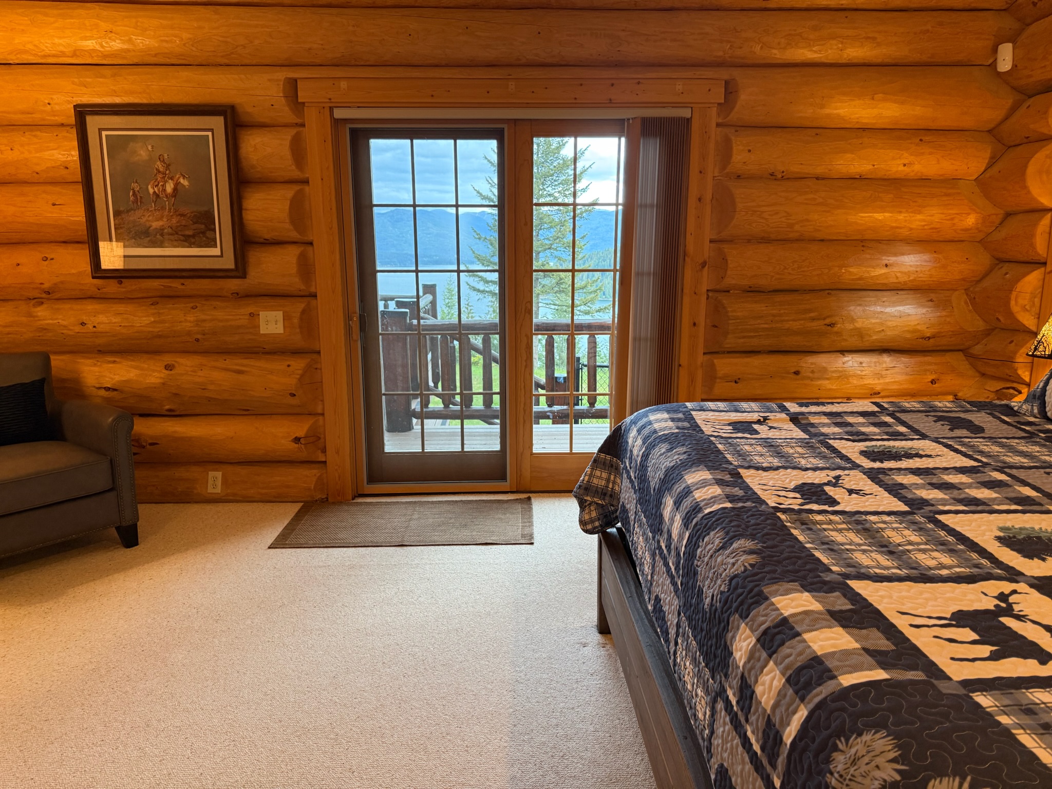 Lake views from master bedroom