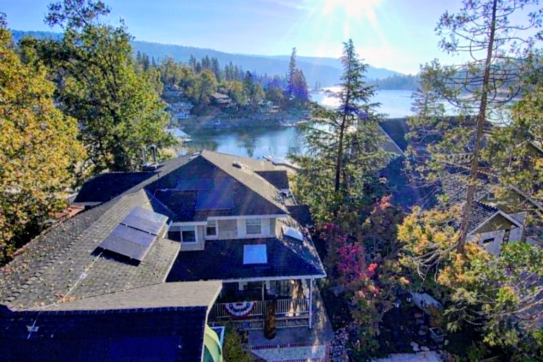 Aerial view of house