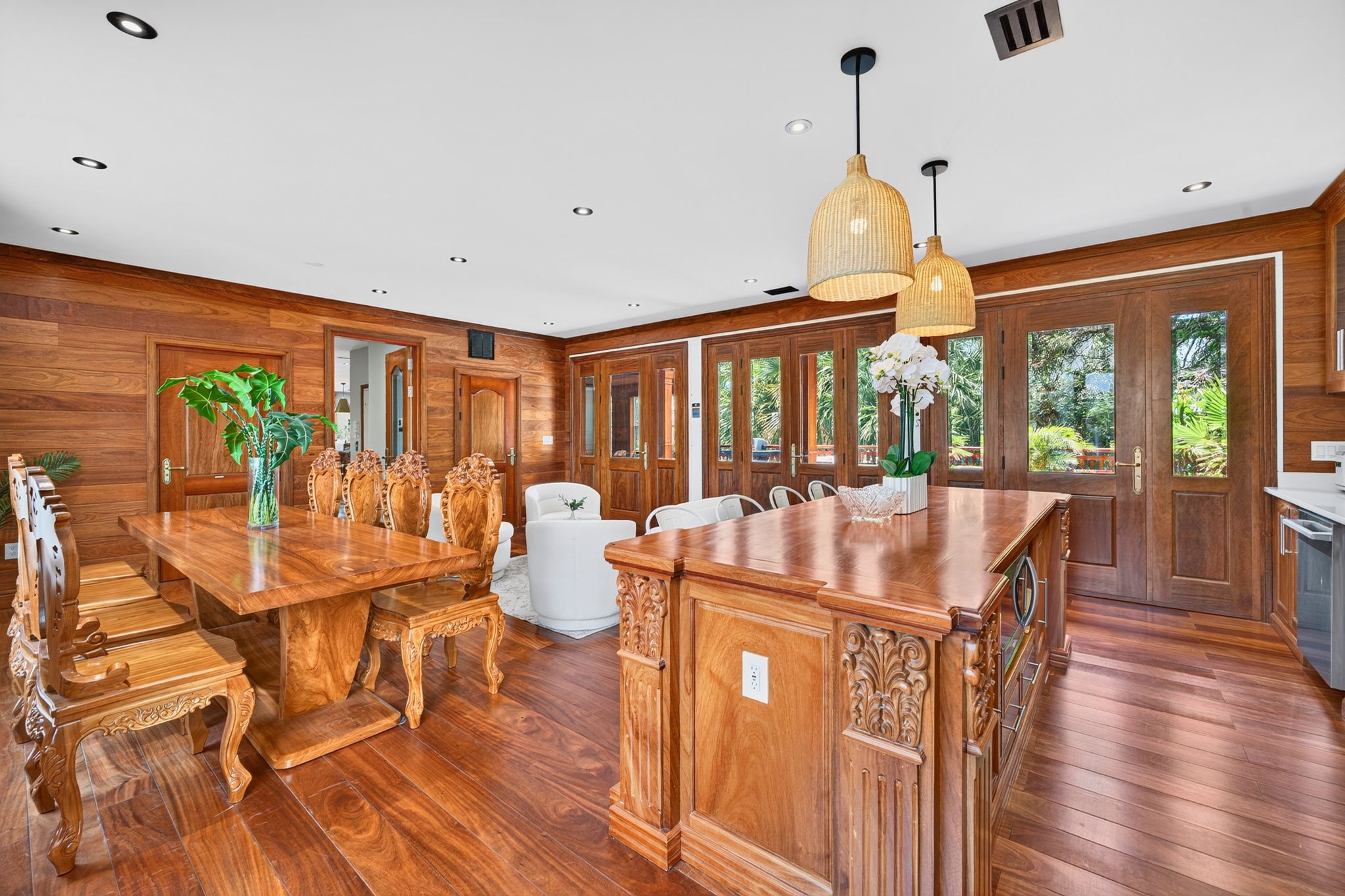 2nd Floor Dining/Kitchen, Adjacent to Pool | Rosewood Retreat | 2605 Palm Blvd, Isle of Palms, SC | IOP Escapes