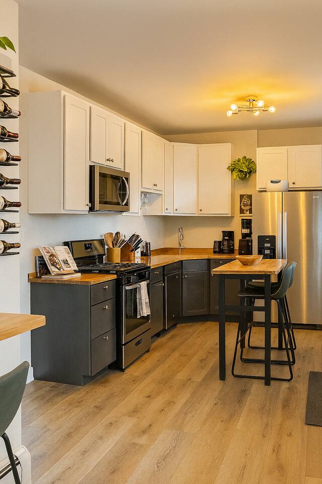 Fully equipped kitchen for real cooking—not just decorative appliances.