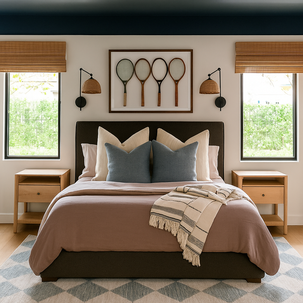 AI Generated mock up of Bedroom 4 King with twin daybed+trundle