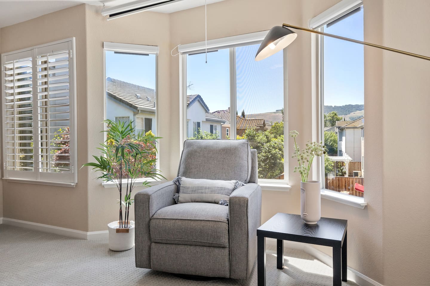 comfortable chair  in masters bedroom