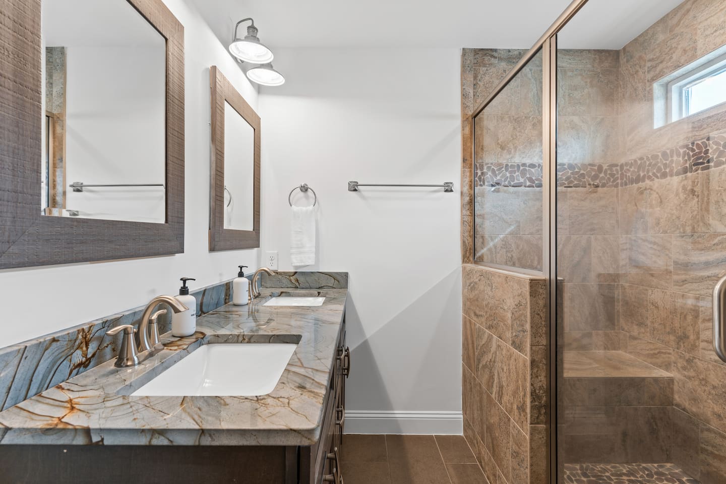 En Suite - Dual Sinks & Walk In Shower.