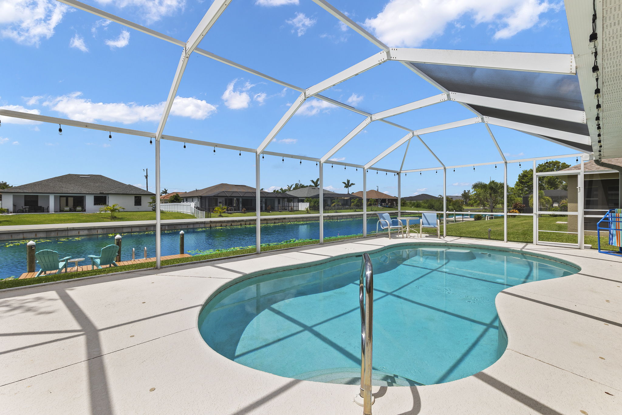 Heated pool in the enclosed Lanai