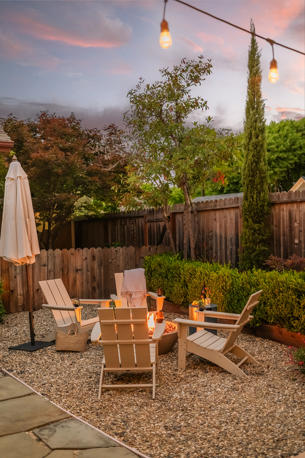 Evenings by the fire pit
