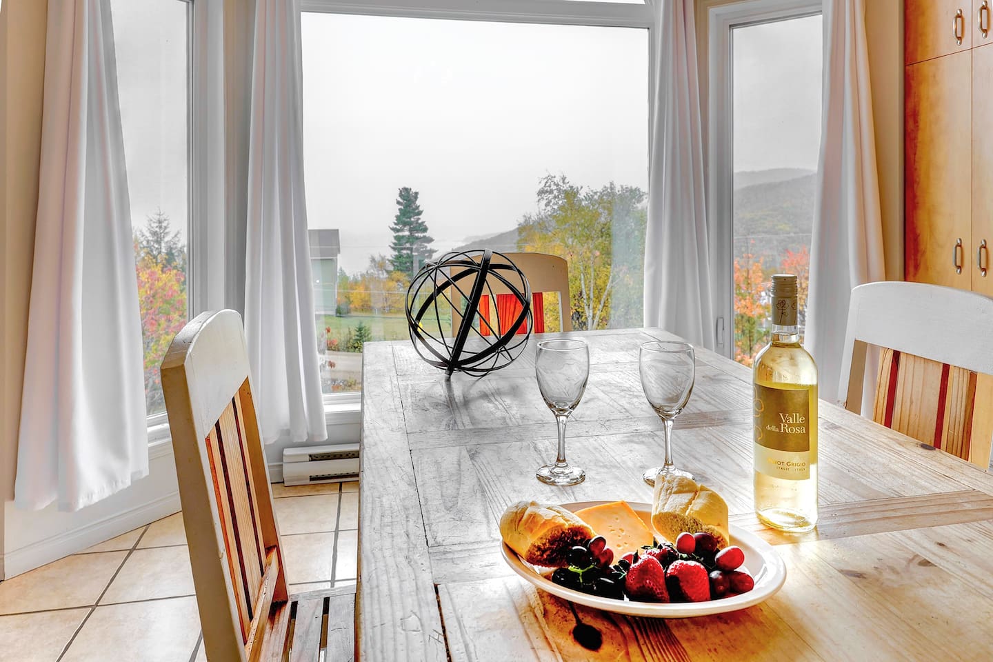 Enjoy your meals in this warm and inviting space.