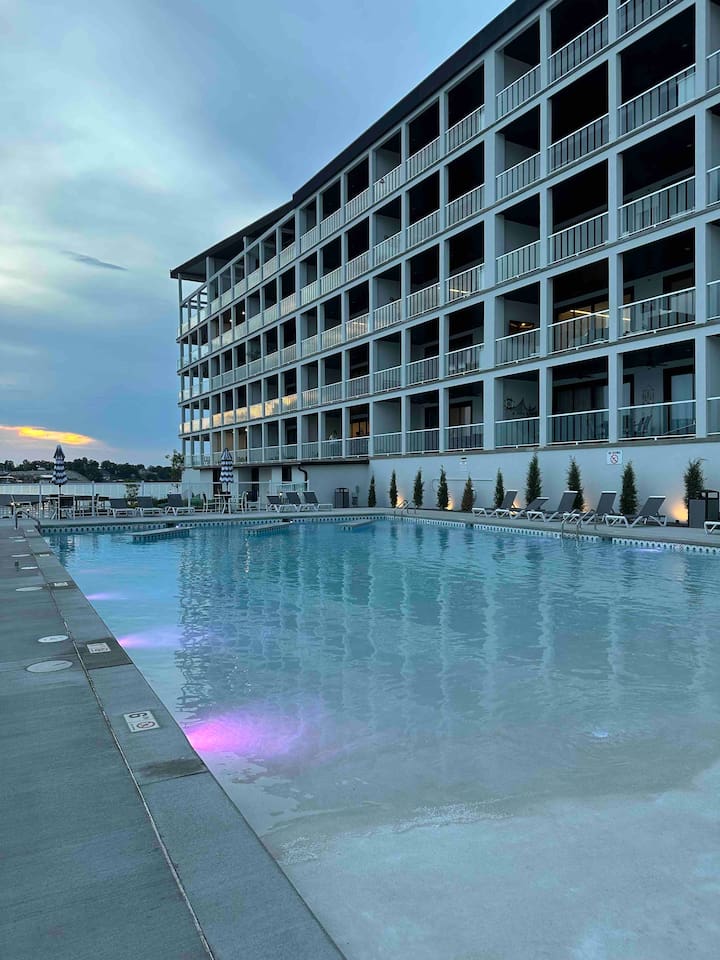 Second floor condo overlooks the pool
