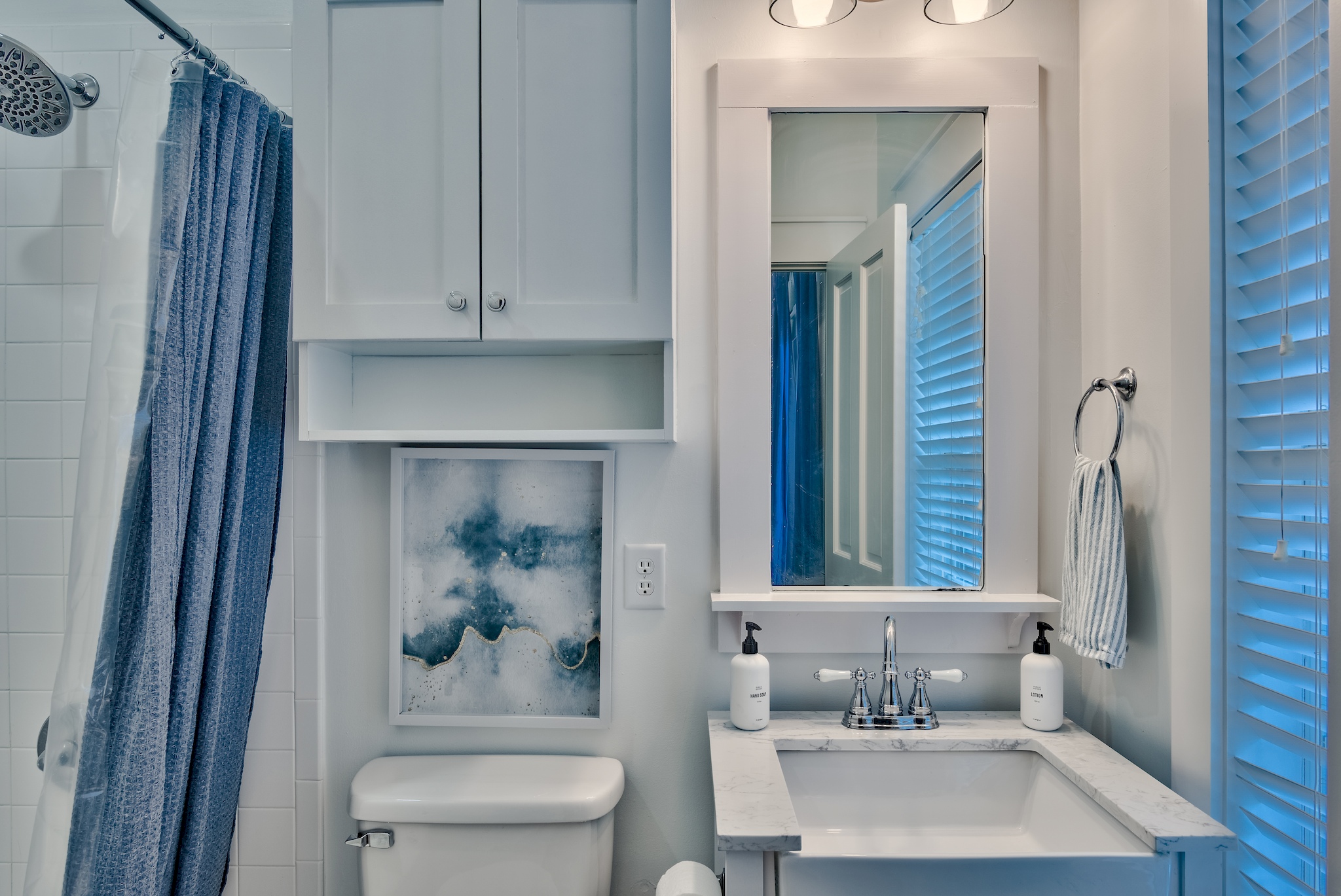 Bathroom with tub and shower