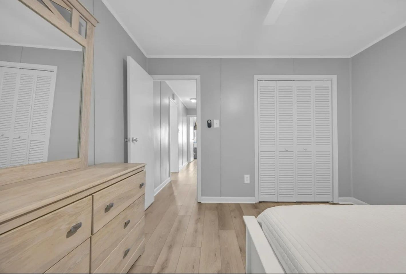 Bedroom 2 with double and a twin / flat screen tv