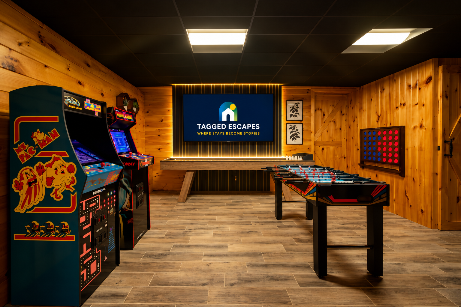 Game on - arcades, foosball, and a big-screen TV for hours of fun