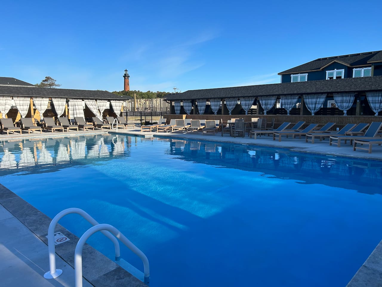 Expansive pool with sun deck