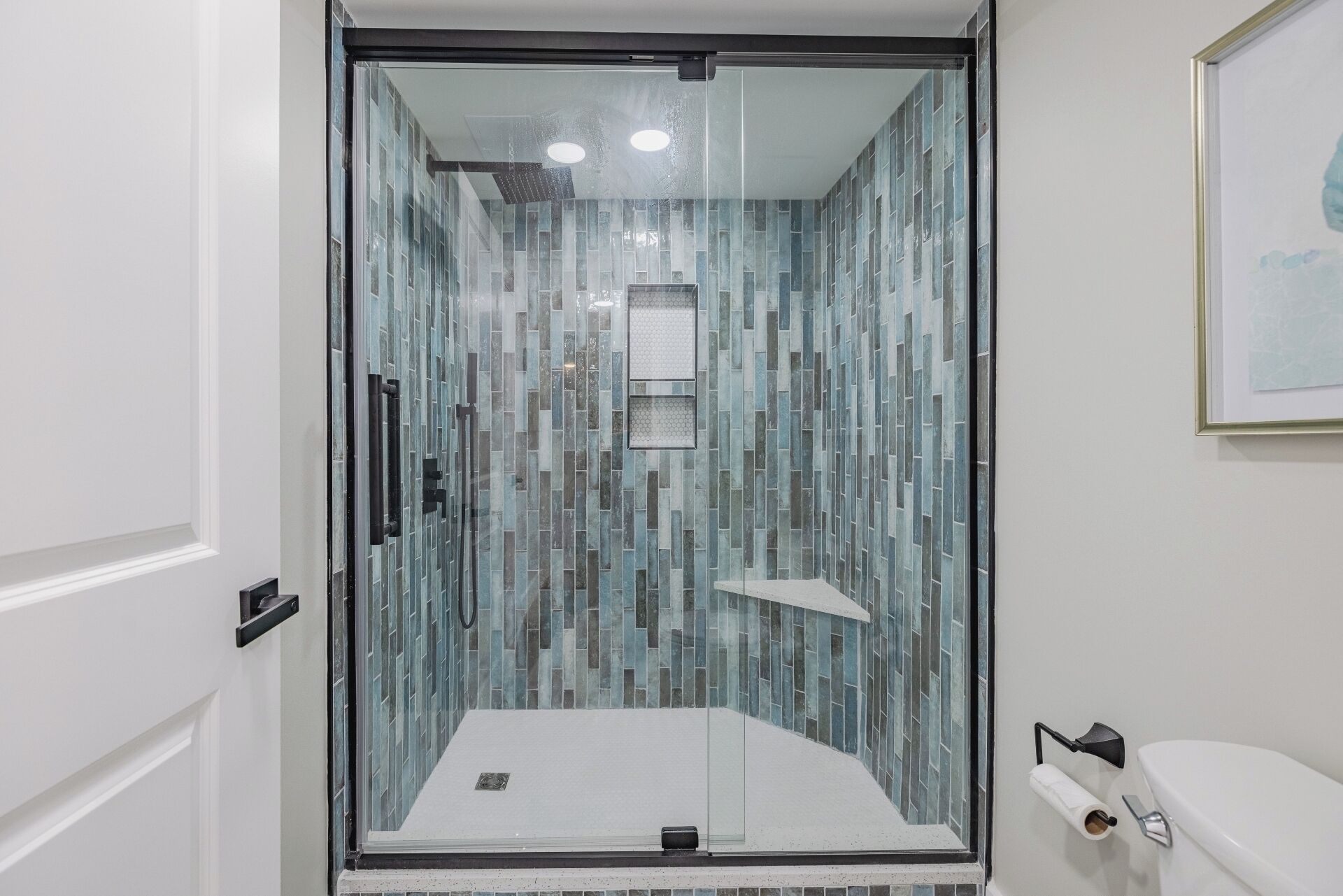 Master bathroom walk in shower