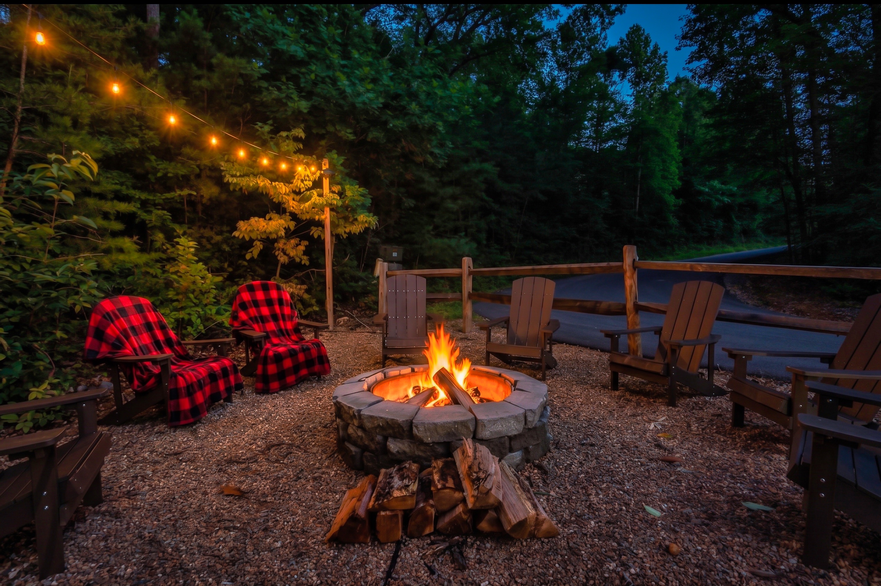Located near the end of a dead-end street with a beautiful wood surround means what happens at the fire pit, stays at the fire pit.