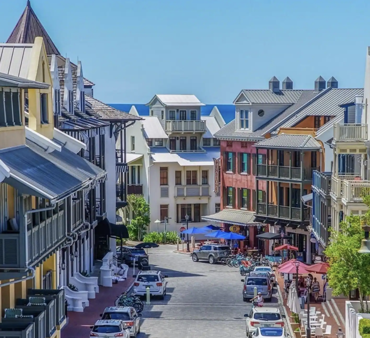 Town center in Rosemary Beach.