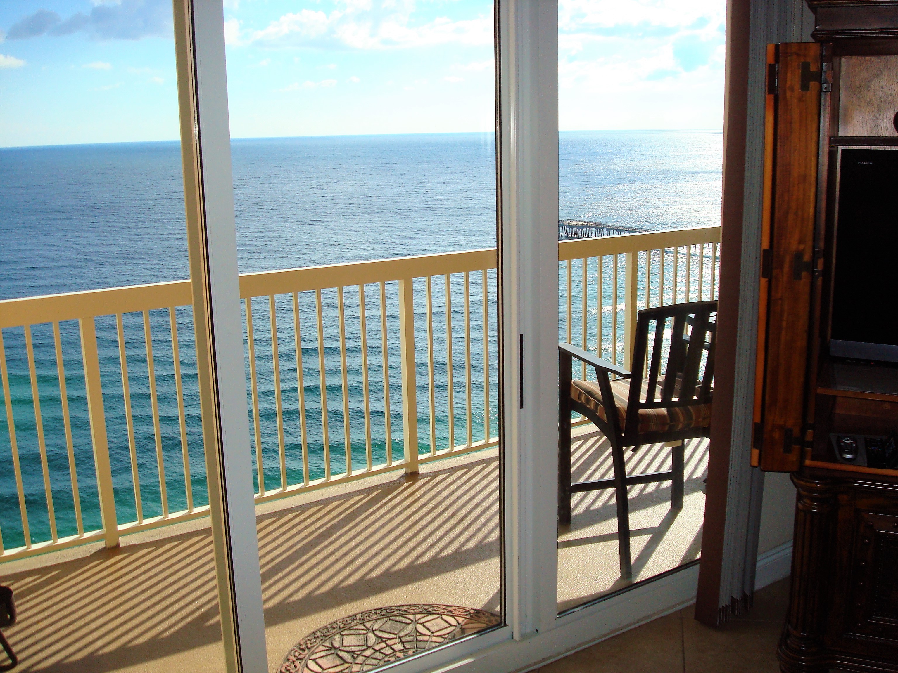 View from the sofa -which is also a queen sleeper, so guests wake up to a view!