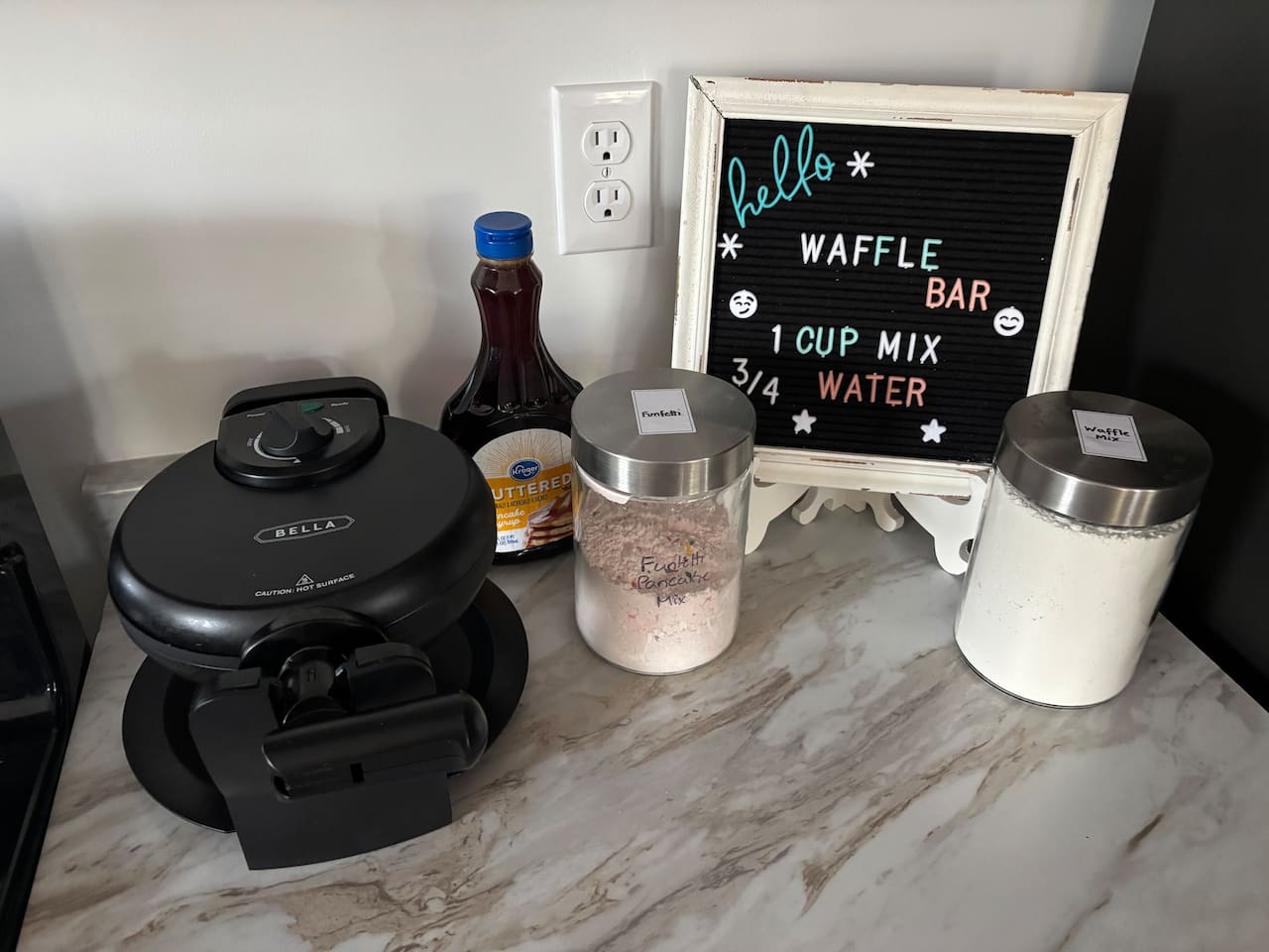Enjoy waffles for breakfast! 
