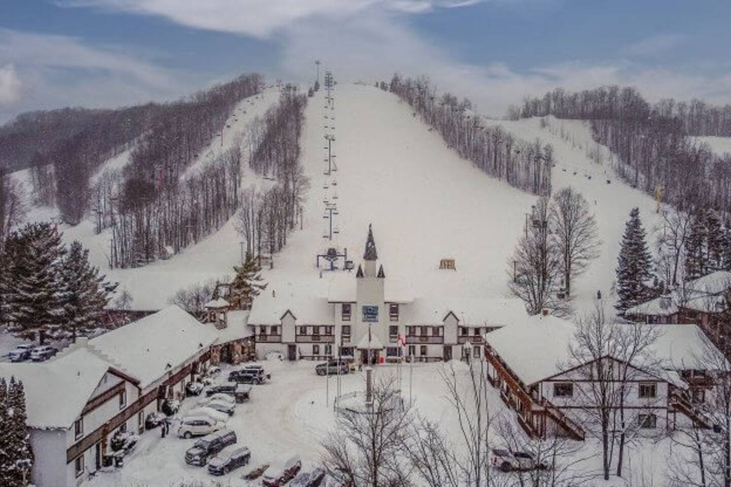 just minutes to skiing