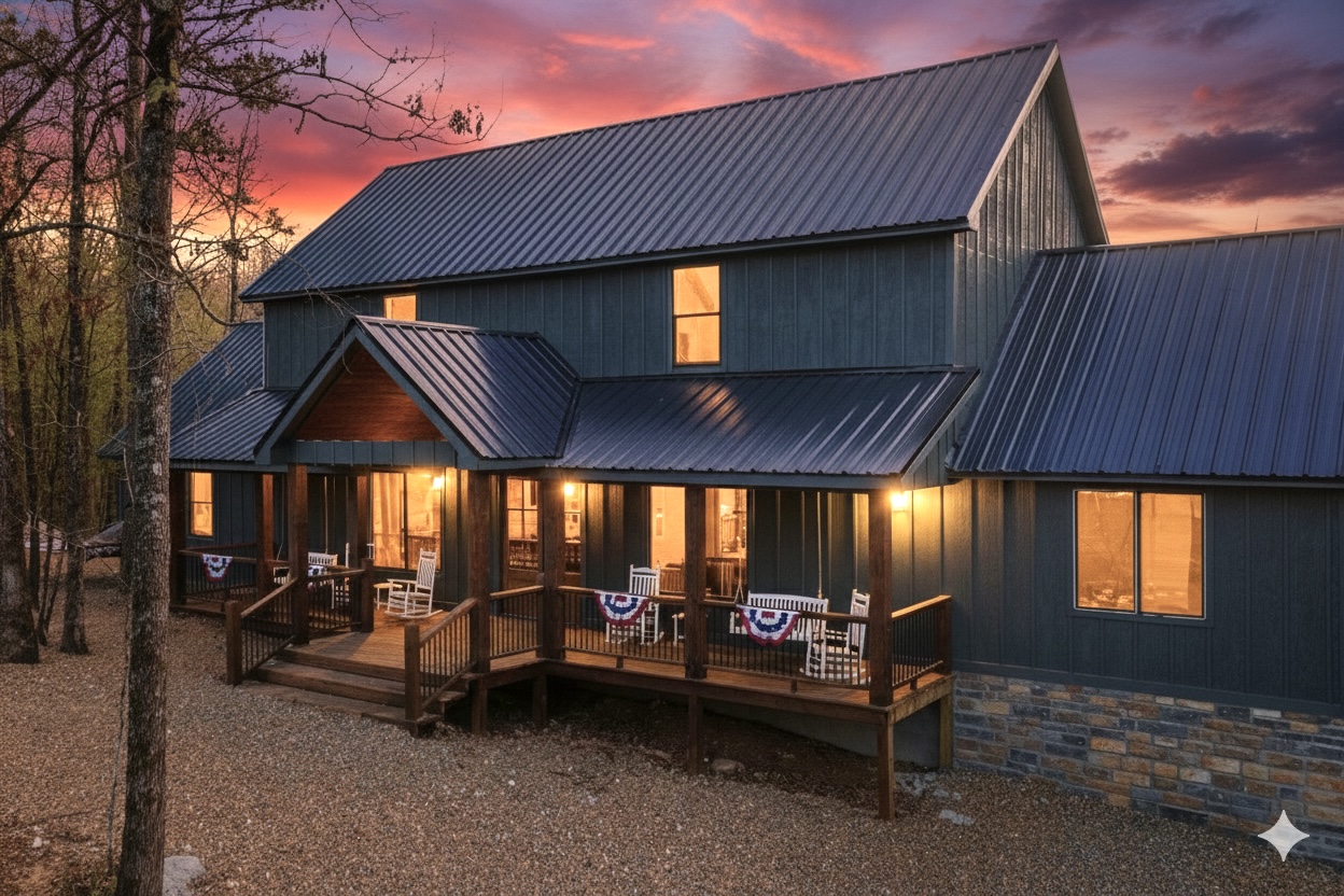 Secluded cabin in the woods