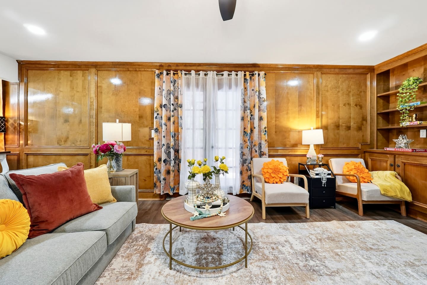 Enjoy a warm and inviting space featuring two comfortable couches and a charming fireplace perfect for relaxing, chatting, or unwinding after a long day.