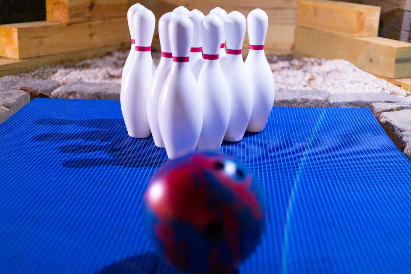  Backyard bowling alley — strike up some friendly competition anytime.